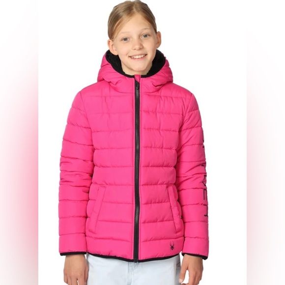 Spyder Other - Spyder Girls Kids Sherpa Lined Puffer Jacket Pink 14/16